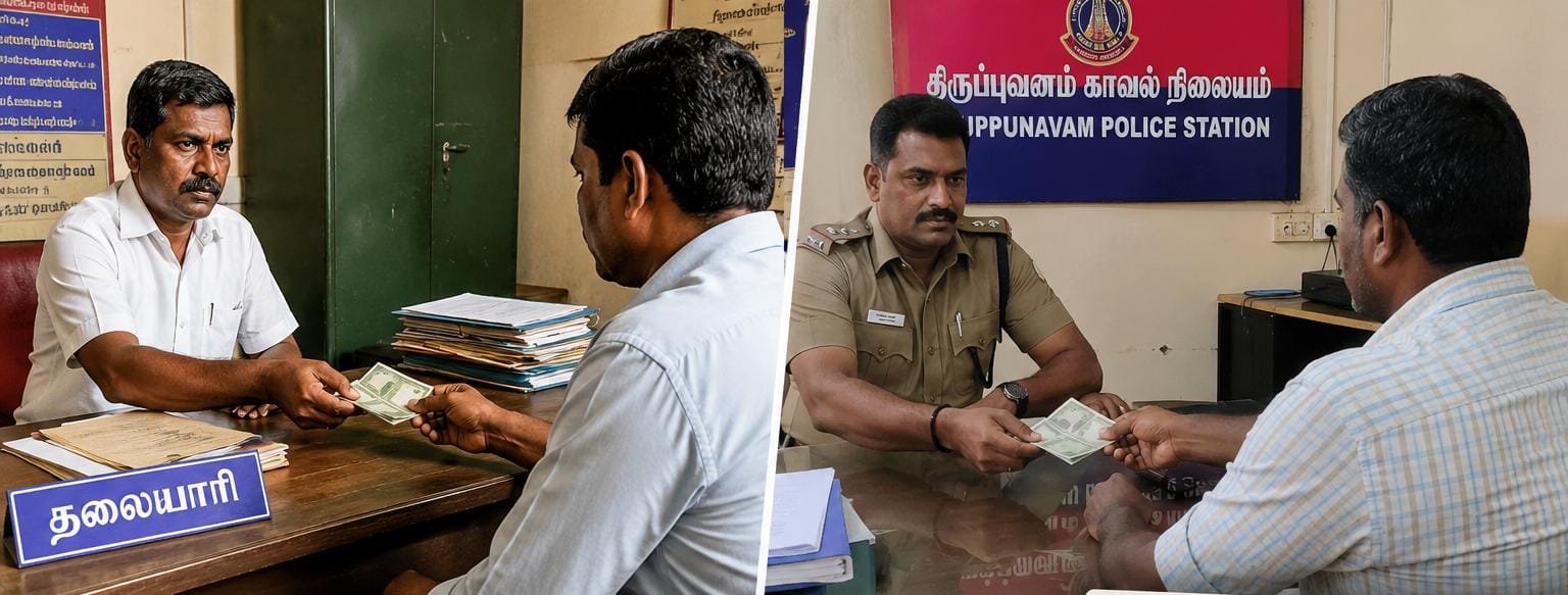 ஒரே நாளில் இரு அரசு அதிகாரிகள் லஞ்ச ஒழிப்புத்துறையால் கைது
